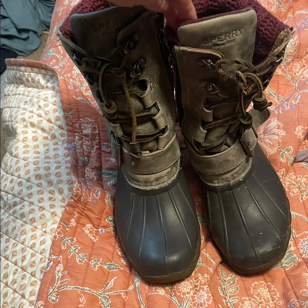Sperry Dark Brown and Black Boots
